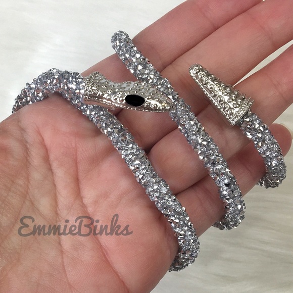 New Unique Rhinestone Bendable Snake Necklace - Transforming Jewelry Piece - Picture 1 of 16